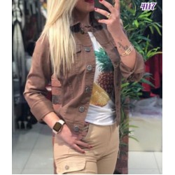 Likralı Jean Ceket Likralı Jean Ceket