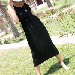 Bel lastik askılı elbise Bel lastik askılı elbise