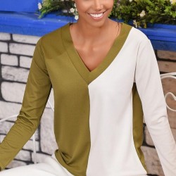 İki Renk Viscon Bluz İki Renk Viscon Bluz