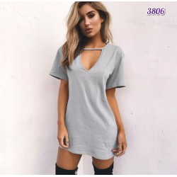 Yaka Detay Basic Elbise Yaka Detay Basic Elbise