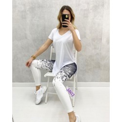 Siyah Beyaz Dijital Tayt