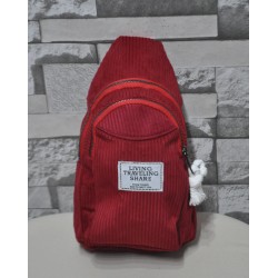 Bordo Çapraz Sırt Çantası