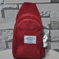 Bordo Çapraz Sırt Çantası