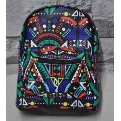 Etnik Desenli Mini Sırt Çantası