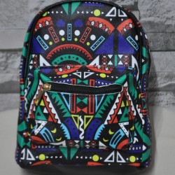 Etnik Desenli Mini Sırt Çantası