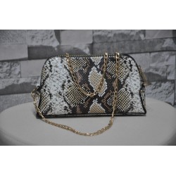 Yılan Derisi Desenli El Çantası  Yılan Derisi Desenli El Çantası