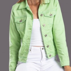 Likralı Yeşil Jean Ceket Likralı Yeşil Jean Ceket