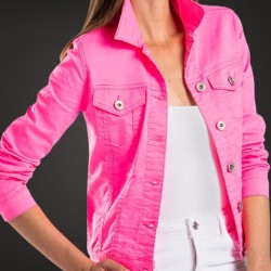 Likralı Pembe Jean Ceket Likralı Pembe Jean Ceket