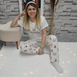 Kedi Desen Üçlü Set Takım