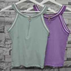 Fermuarlı Kaşkorse Bluz