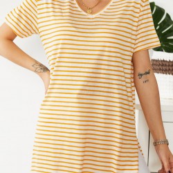 Çizgili Basic Tshirt