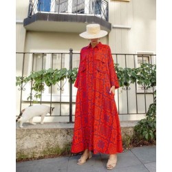 Etnik Desen midiboy elbise