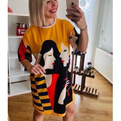 Yüz Detay Tunik Elbise Yüz Detay Tunik Elbise