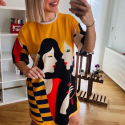 Yüz Detay Tunik Elbise Yüz Detay Tunik Elbise