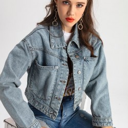 Lara Büyük Cepli Jean Ceket Lara Büyük Cepli Jean Ceket