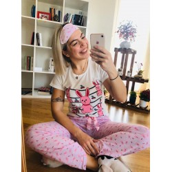 Tavşan Desenli Üçlü Takım