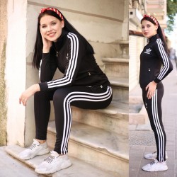 ADD Şeritli Fermuarlı Eşofman Takımı