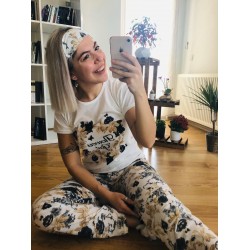 Çiçek Desenli Üçlü Takım