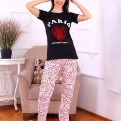 Paris Kalp Desen İkili Takım