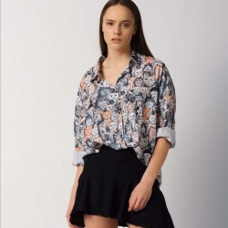 Kedi Baskılı Gömlek Kedi Baskılı Gömlek