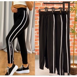 Şerit Detay Likralı Eşofman Alt