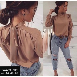 Sırt Fiyonk Crep Bluz