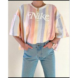 Karışık renkli keten bluz Karışık renkli keten bluz