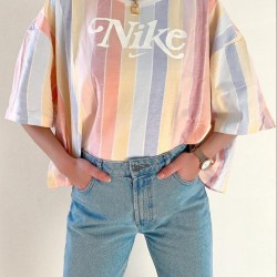 Karışık renkli keten bluz Karışık renkli keten bluz