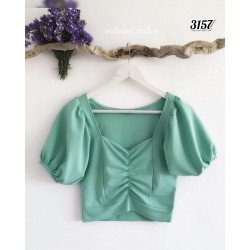 Kalp Yaka Tasarım Bluz