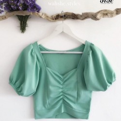 Kalp Yaka Tasarım Bluz Kalp Yaka Tasarım Bluz