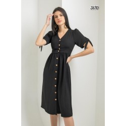 Full düğmeli ayrobin elbise