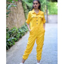 Gömlek Yaka Cepli Tulum