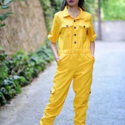 Gömlek Yaka Cepli Tulum Gömlek Yaka Cepli Tulum