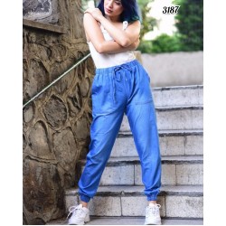 Bel ve Paça Lastikli Jeans