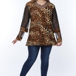Leopar Desen Bluz