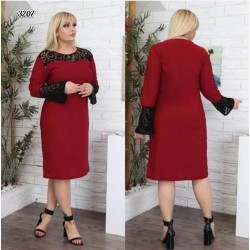 Kol yaka flog baskı midiboy elbise