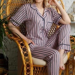 Yaka Detay Pijama Takımı