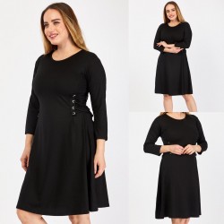 Kuşgözü detay viscon elbise Kuşgözü detay viscon elbise