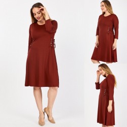 Kuşgözü detay viscon elbise Kuşgözü detay viscon elbise