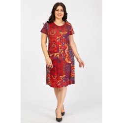 Etnik desen viscon elbise