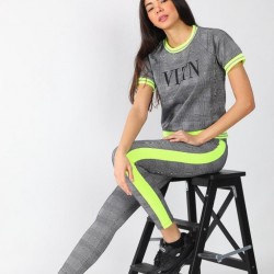 Ekose şerit detay ikili takım