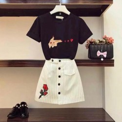 Nakış Baskı Detay İkili Takım Nakış Baskı Detay İkili Takım