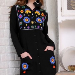 Nakış Detay Salaş Cepli Elbise Nakış Detay Salaş Cepli Elbise