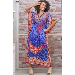 Etnik Desen Şifon Pareo Elbise