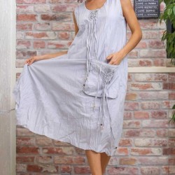 Kalın Askı Cepli Salaş Elbise Kalın Askı Cepli Salaş Elbise