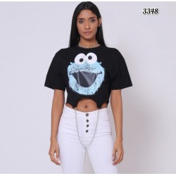 Kurabiye canavarı zincir detay crop bluz