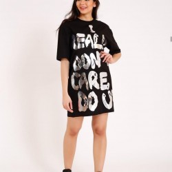 Yazı Detay Yaldız Tunik Elbise Yazı Detay Yaldız Tunik Elbise