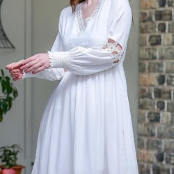 Dantel detay Gipeli elbise