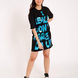 Yazı Detay Yaldız Tunik Elbise Yazı Detay Yaldız Tunik Elbise