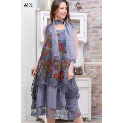 Dantel Detay Çiçek Tasarım Elbise